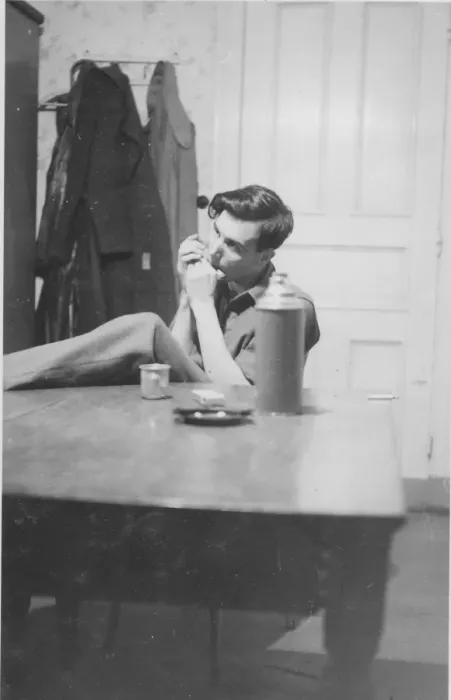 Framed Print : Private Tom Tedder playing the harmonica WW2 Framed Print : Private Tom Tedder playing the harmonica WW2