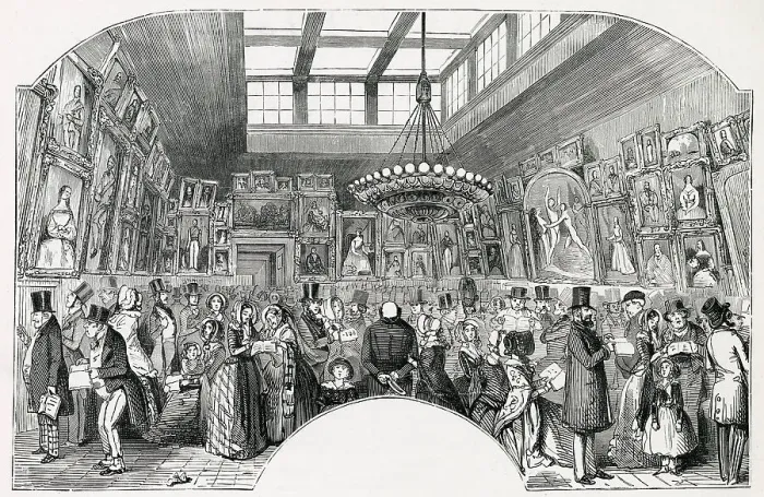 Framed Print : Private View at the Royal Academy 1843 Framed Print : Private View at the Royal Academy 1843