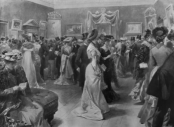 Private View at the Royal Academy, London, 1902