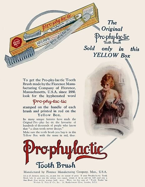 Pro-phy-lac-tic Tooth Brush Advertisement