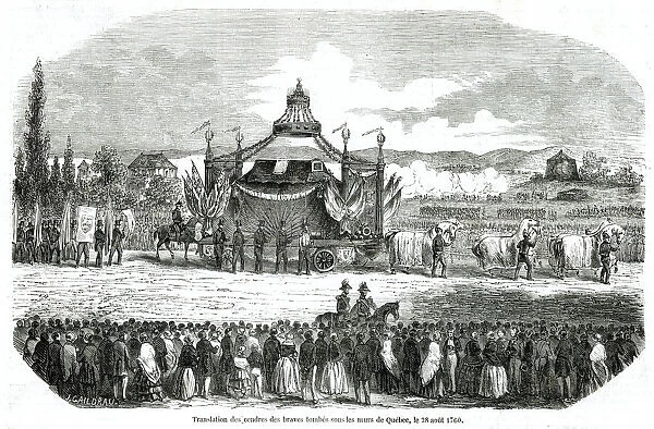 Procession of the ashes of French soldier 1760