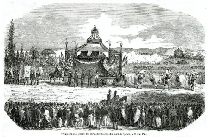 Framed Print : Procession of the ashes of French soldier 1760 Framed Print : Procession of the ashes of French soldier 1760