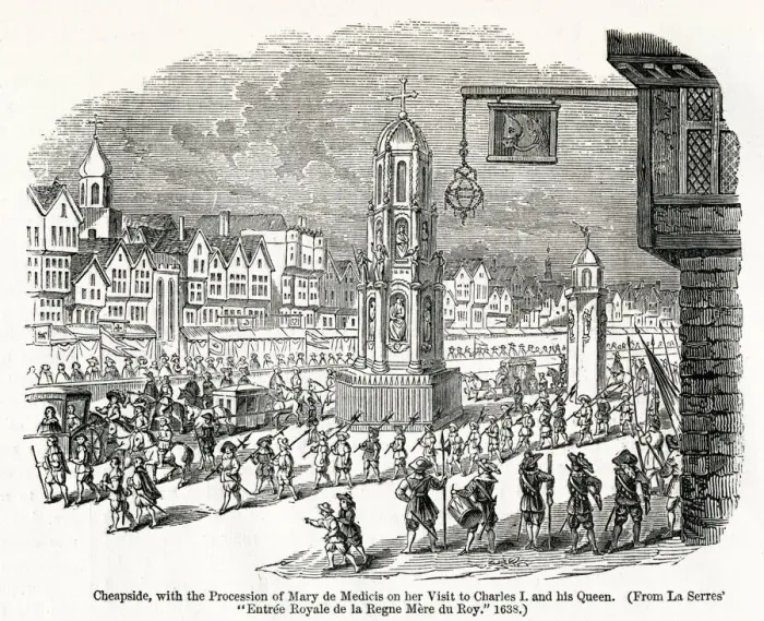 Framed Print : Procession in Cheapside 1638 Framed Print : Procession in Cheapside 1638