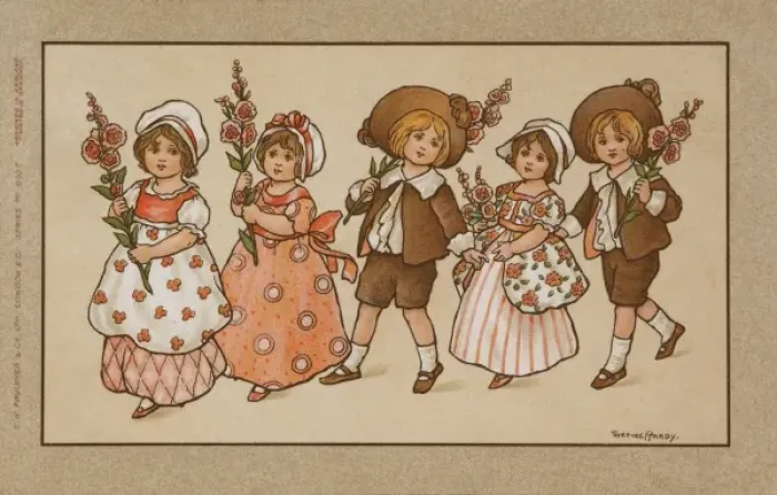 Framed Print : Procession of children Framed Print : Procession of children