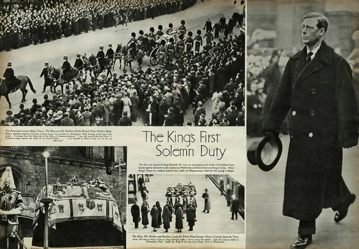 Framed Print : Procession for the death of King George V Framed Print : Procession for the death of King George V