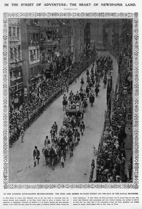 Framed Print : Procession at Fleet Street, day after Coronation Framed Print : Procession at Fleet Street, day after Coronation