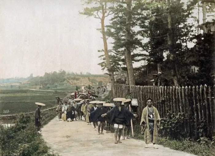 Framed Print : Procession, Japan, circa 1890 Framed Print : Procession, Japan, circa 1890