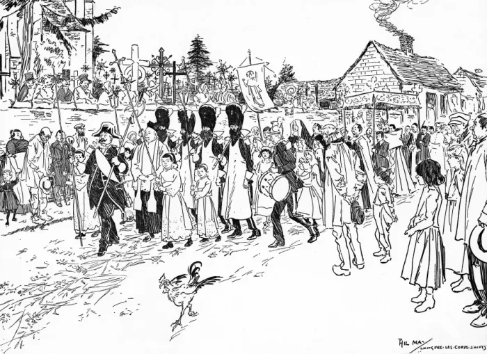 Framed Print : A Procession in Picardy Framed Print : A Procession in Picardy