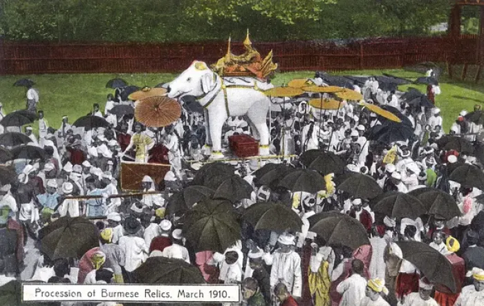 Framed Print : Procession of Relics - Myanmar Framed Print : Procession of Relics - Myanmar