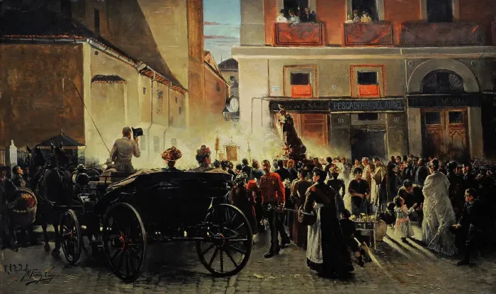 Framed Print : Procession of Saint Anthony in Madrid, 1893, by Carpio Framed Print : Procession of Saint Anthony in Madrid, 1893, by Carpio