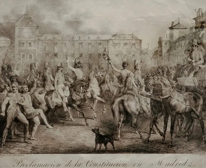 Framed Print : Proclamation of the Constitution in Madrid, 1820 Framed Print : Proclamation of the Constitution in Madrid, 1820