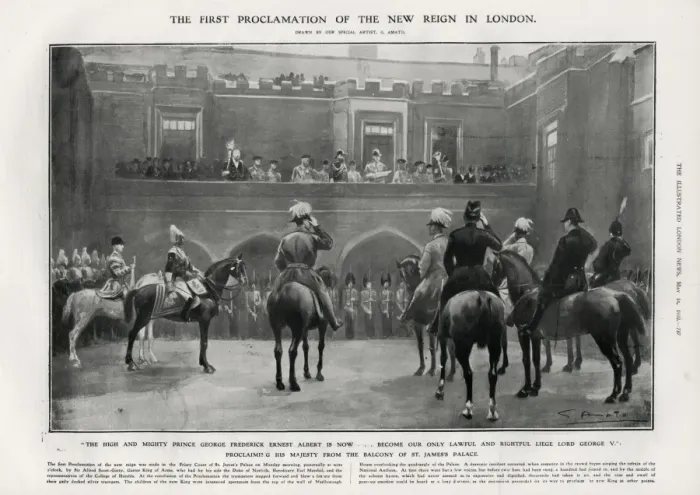 Framed Print : Proclamation of King George V - St Jamess Palace Framed Print : Proclamation of King George V - St Jamess Palace