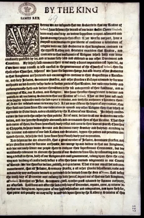 Framed Print : Proclamation of King James Framed Print : Proclamation of King James