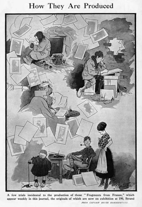 Framed Print : How they are produced by Bruce Bairnsfather Framed Print : How they are produced by Bruce Bairnsfather