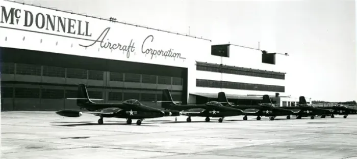 Framed Print : Production McDonnell F2H-1 Banshees Framed Print : Production McDonnell F2H-1 Banshees