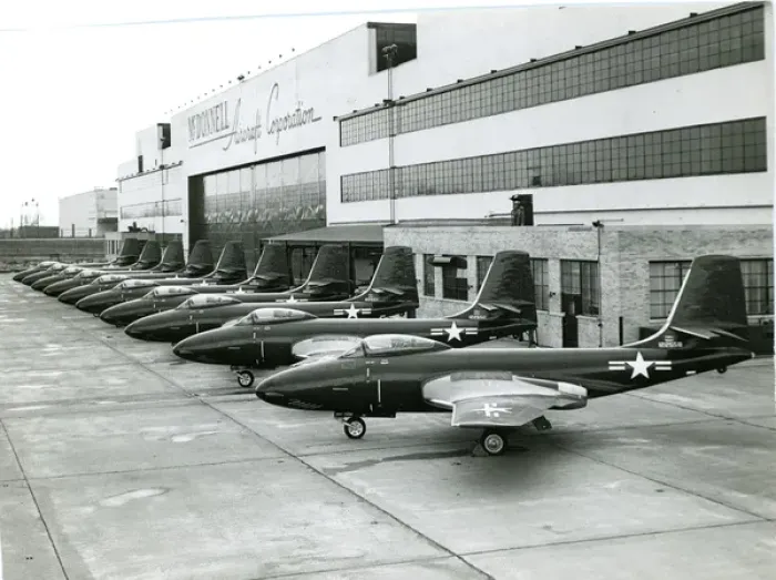 Framed Print : Production McDonnell F2H-1 Banshees Framed Print : Production McDonnell F2H-1 Banshees