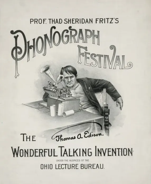 Framed Print : Prof. Thad Sheridan Fritzs phonograph festival Framed Print : Prof. Thad Sheridan Fritzs phonograph festival