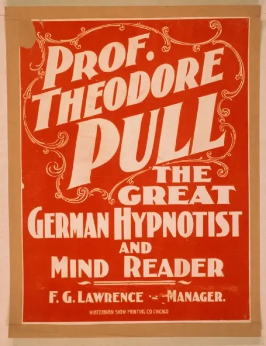 Framed Print : Prof. Theodore Pull, the great German hypnotist and mind rea Framed Print : Prof. Theodore Pull, the great German hypnotist and mind rea
