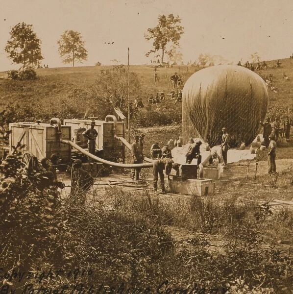 Professor Lowes military balloon near Gaines Mill, Virginia