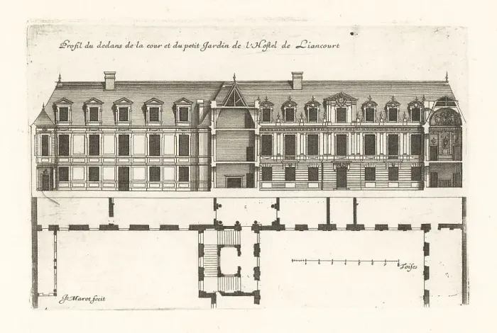 Framed Print : Profile of the courtyard in the Hotel de Liancourt, Paris Framed Print : Profile of the courtyard in the Hotel de Liancourt, Paris