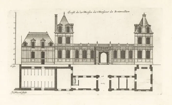 Framed Print : Profile of the Hotel de Bretonvilliers, Paris Framed Print : Profile of the Hotel de Bretonvilliers, Paris