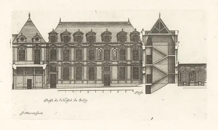 Framed Print : Profile of the Hotel de Sully, Marais, Paris Framed Print : Profile of the Hotel de Sully, Marais, Paris