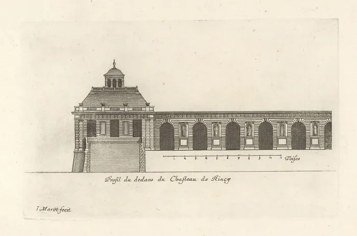 Framed Print : Profile of the interior of the Chateau du Raincy