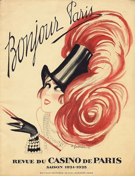 Programme cover for Bonjour Paris at the Casino de Paris, Pa