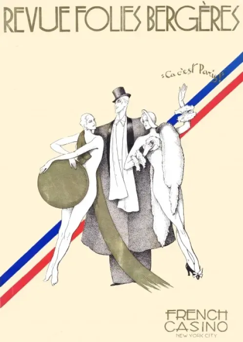 Framed Print : Programme cover for Revue Folies Bergeres at the French Casi Framed Print : Programme cover for Revue Folies Bergeres at the French Casi