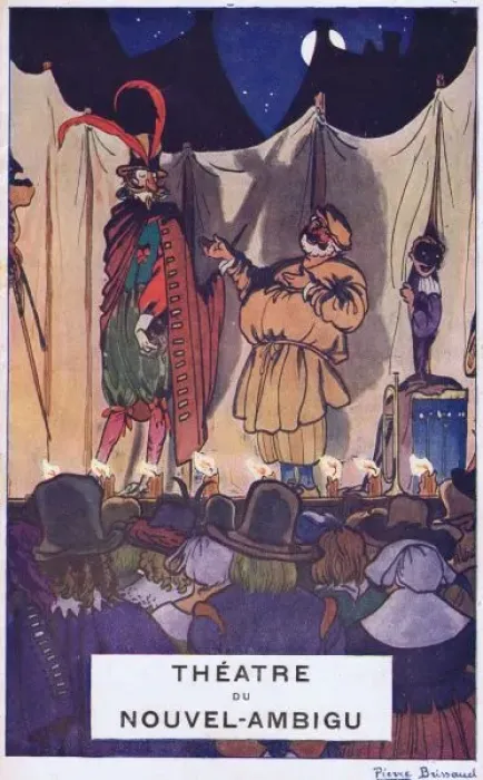Framed Print : Programme cover for Theatre Du Nouvel -Ambigu, Paris, 1919- Framed Print : Programme cover for Theatre Du Nouvel -Ambigu, Paris, 1919-