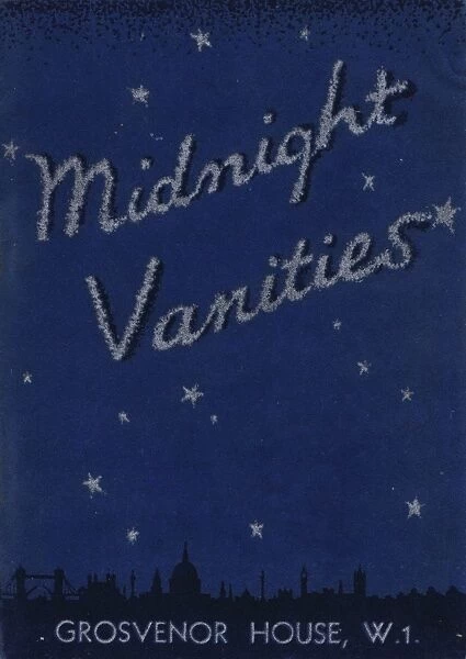 Programme for Midnight Vanities at the Grosvenor