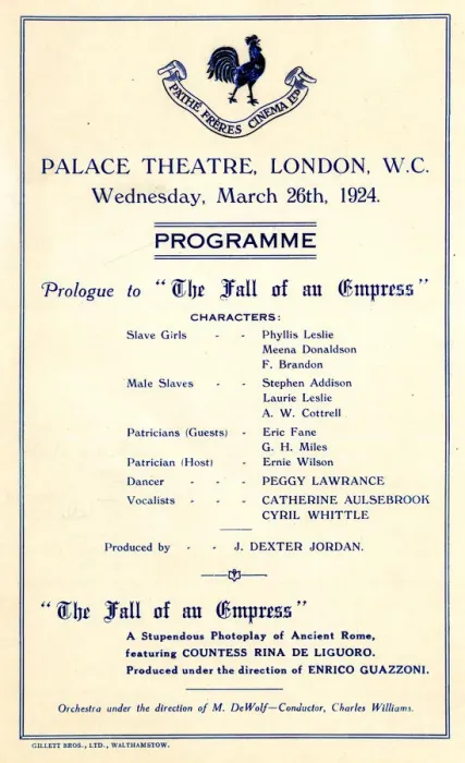 Framed Print : Programme Palace Theatre, London, Messalina Framed Print : Programme Palace Theatre, London, Messalina