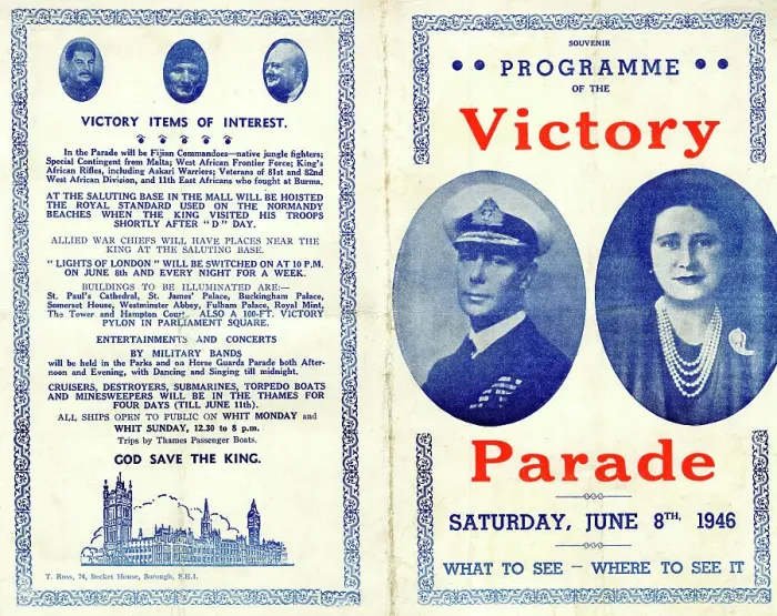 Framed Print : Programme, Victory Parade, 8 June 1946, London Framed Print : Programme, Victory Parade, 8 June 1946, London