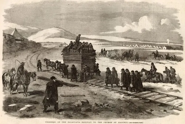 Framed Print : Progress of the Balaclava Railway to the Church of Kadikoy Framed Print : Progress of the Balaclava Railway to the Church of Kadikoy