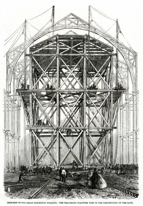 Framed Print : Progress of building for the International Exhibition 1861