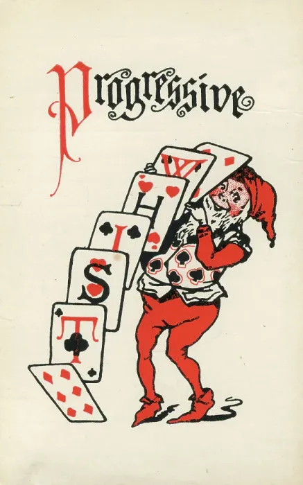 Framed Print : Progressive Whist playing cards scorecard, Pixie or Elf Framed Print : Progressive Whist playing cards scorecard, Pixie or Elf