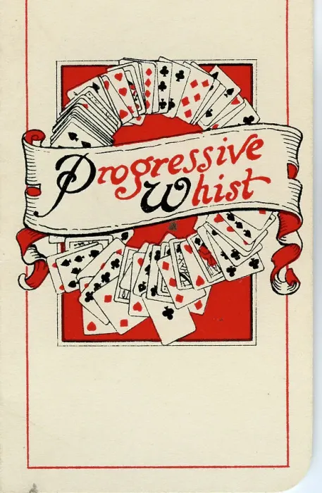 Framed Print : Progressive Whist playing cards scorecard Framed Print : Progressive Whist playing cards scorecard