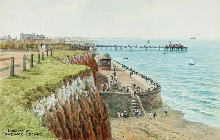 Framed Print : Promenade and Bandstand, Hunstanton, Norfolk Framed Print : Promenade and Bandstand, Hunstanton, Norfolk
