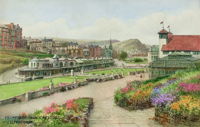 Framed Print : Promenade from Capstone, Ilfracombe, North Devon Framed Print : Promenade from Capstone, Ilfracombe, North Devon