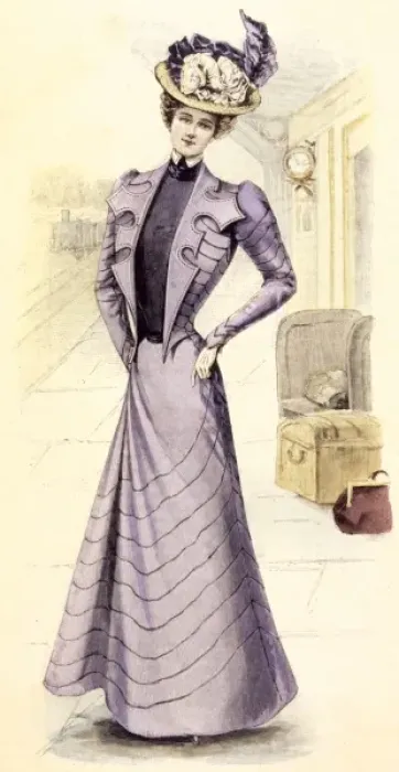 Framed Print : Promenade Dress 1899 Framed Print : Promenade Dress 1899