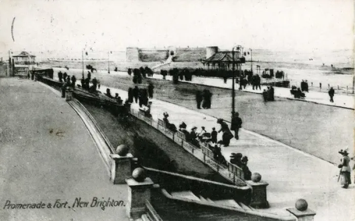 Framed Print : Promenade & Fort, New Brighton, Lancashire Framed Print : Promenade & Fort, New Brighton, Lancashire