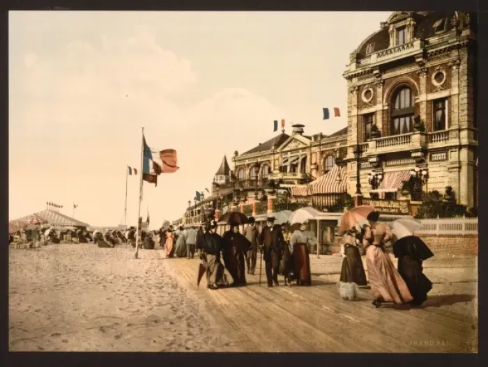 Framed Print : Promenade and grand Salon, Trouville, France Framed Print : Promenade and grand Salon, Trouville, France