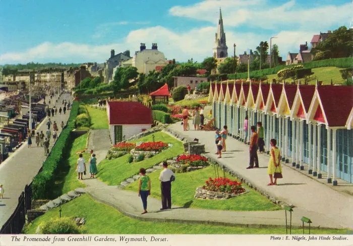 Framed Print : The Promenade from Greenhill Gardens, Weymouth, Dorset. Date: circa 1960s Framed Print : The Promenade from Greenhill Gardens, Weymouth, Dorset. Date: circa 1960s