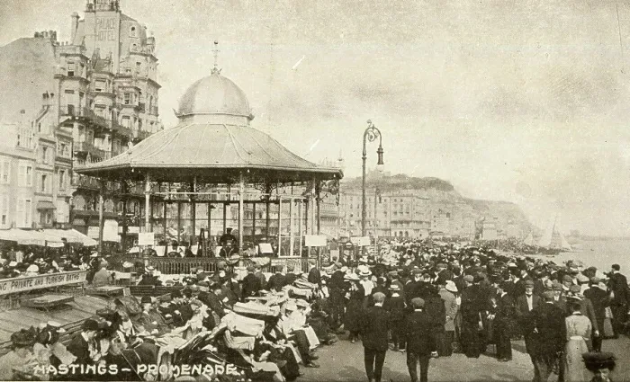Framed Print : Promenade at Hastings, Sussex Framed Print : Promenade at Hastings, Sussex