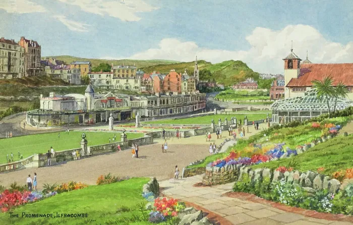 Framed Print : Promenade at Ilfracombe, North Devon Framed Print : Promenade at Ilfracombe, North Devon