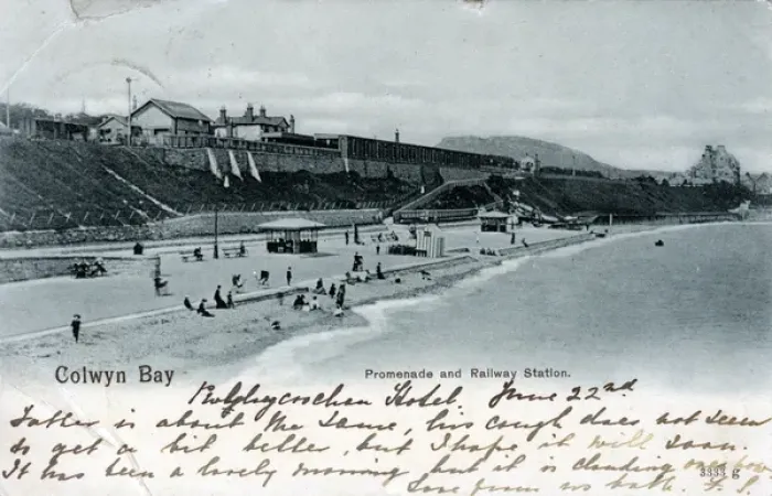 Framed Print : Promenade & Railway Station, Colwyn Bay, Conwy - Clwyd Framed Print : Promenade & Railway Station, Colwyn Bay, Conwy - Clwyd