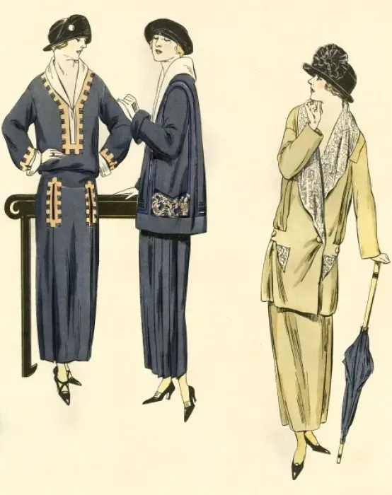 Framed Print : Promenading fashions, 1923 Framed Print : Promenading fashions, 1923