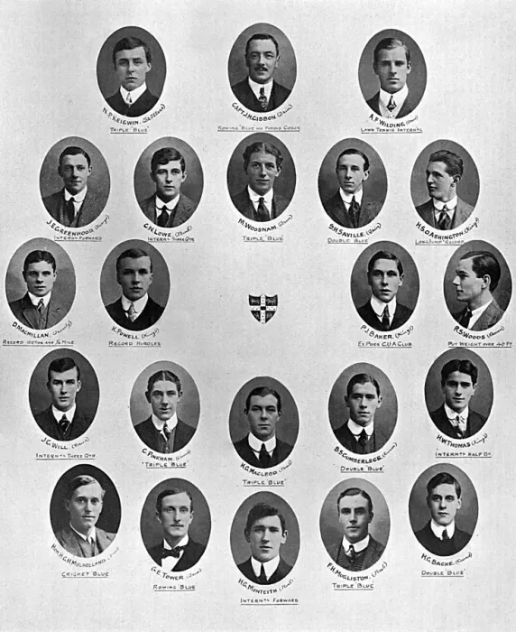 Framed Print : Prominent Cambridge sportsmen during WW1 Framed Print : Prominent Cambridge sportsmen during WW1