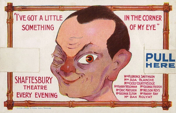 Promotional interactive postcard for The Mousme at the Shaftesbury Theatre