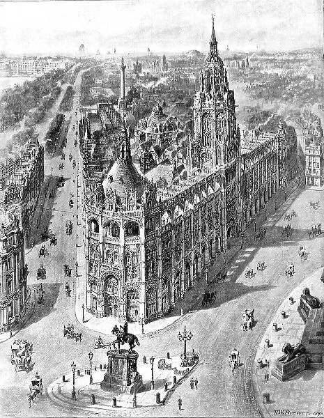 Proposal for London County Council Hall at Charing Cross, 18